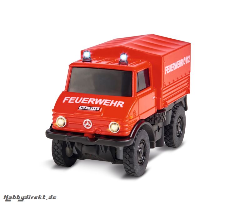 1:87 MB Unimog U406 Feuerwehr 2.4G 100% Carson 504139 500504139