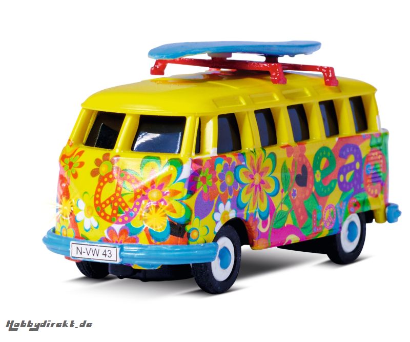 1:87 VW T1 Bus Flower Power 100% RTR Carson 504150 500504150