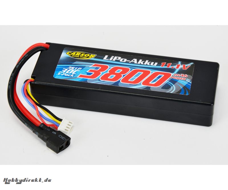 LiPo-RP-11,1V-3800mAh-30C-Box-T-Plug Carson 608146 500608146