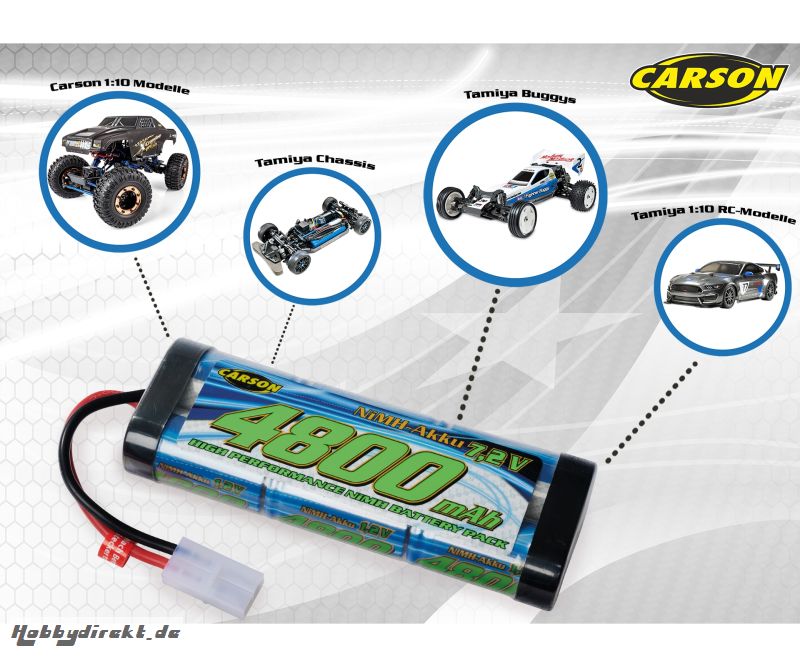 7,2V/4800mAh NiMH Race Akku TAM Carson 608228 500608228