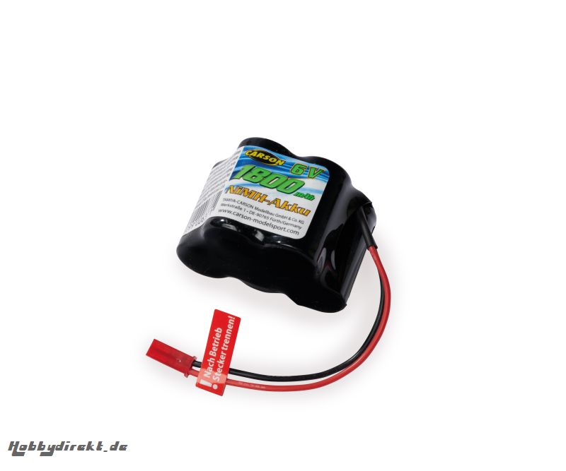 6V/1800mAh NiMH Empfängerakku Hump BEC Carson 608230 500608230