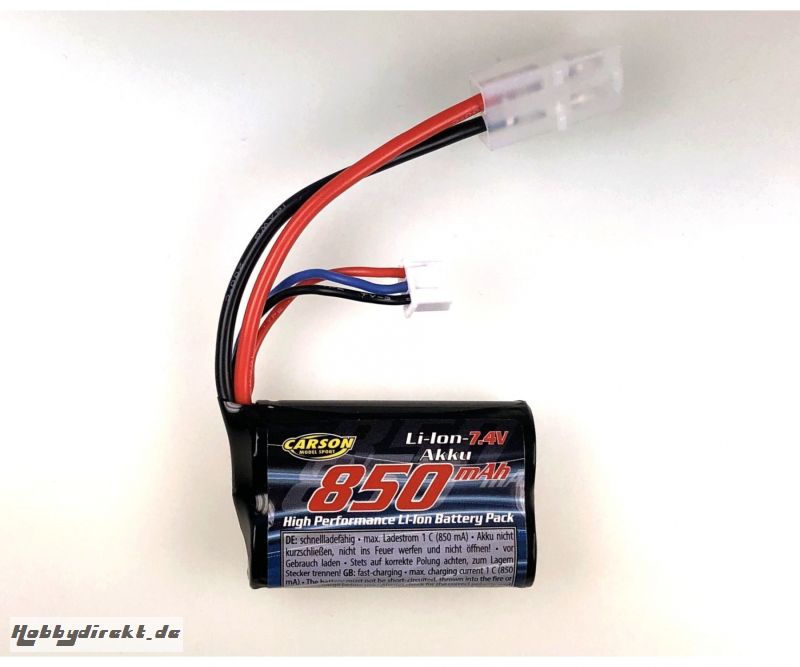 7,4V/850mAh LiION Akku : 500404195 TAM Carson 608254 500608254