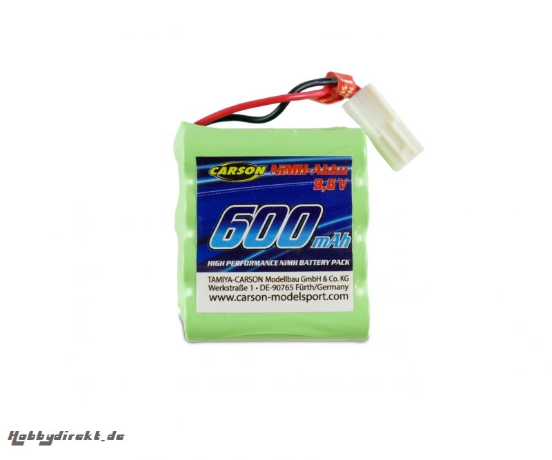 9,6V/600mAh NiMH Akku : 404190/91 Mini T Carson 608256 500608256