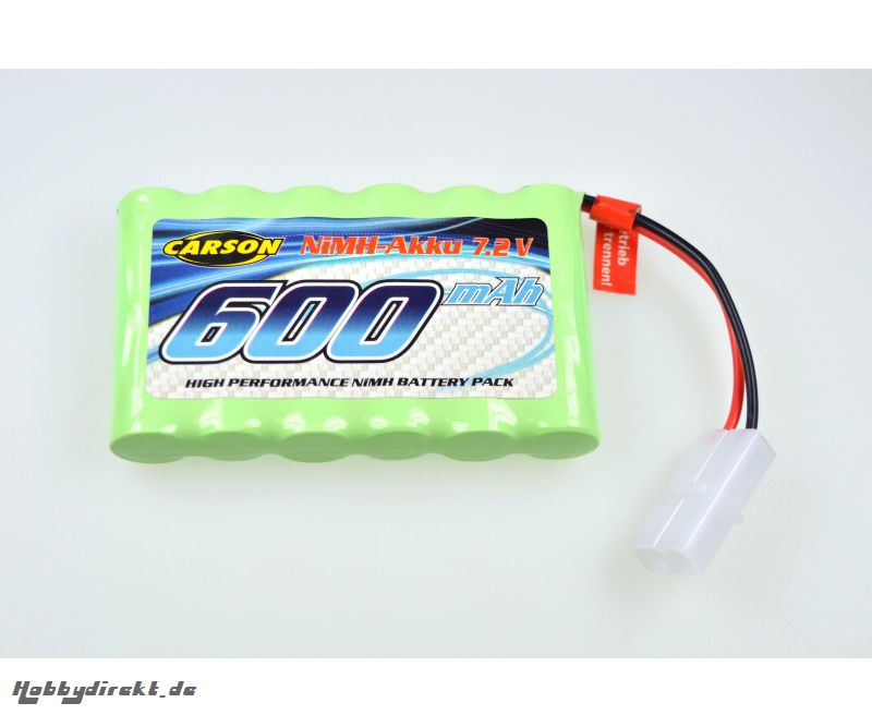 7,2V/600mAh NiNM Akku : 500404243/44 Carson 608268 500608268