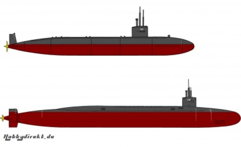 1:350 U.S.S.Maryland(SSBN-738)+U.S.S.Chi Carson 721047 500721047