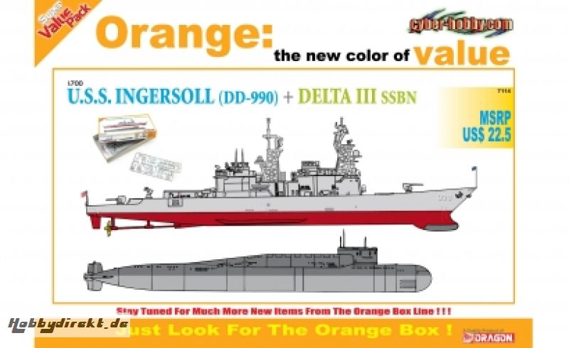 1:700 SS Ingersoll DD 990 VS Delta III Carson 727114 500727114