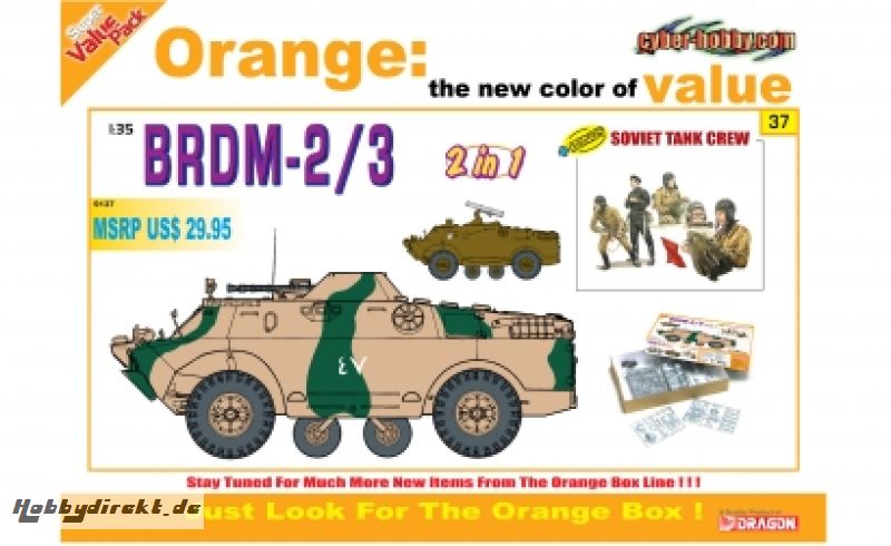 1:35 BRDM-2/3 (2 in 1)+ Soviet Tank Crew Carson 729137 500729137