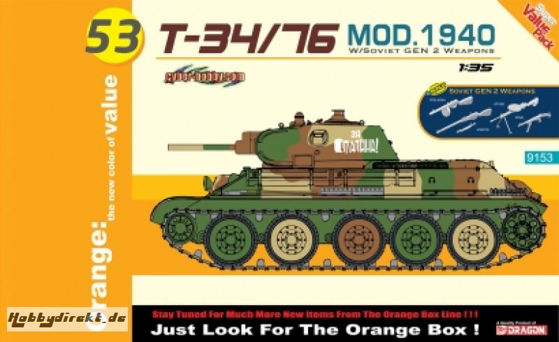 1:35 T-34/76 Mod.1940+GEN2 Sov.Inf.Weapo Carson 729153 500729153