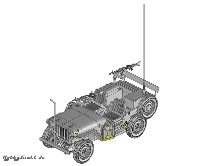 1:35 IDF 1/4-Ton 4x4 Truck w/MG34 Carson 773609 500773609