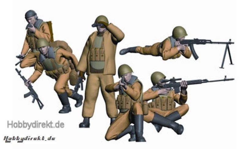 1:35 WWII Figuren-Set Rus.Fallschirmj. Carson 783619 500783619