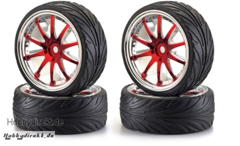 1:10 Big Wheel-Set 02 10Speic Rot/Ch (4) Carson 900078 500900078