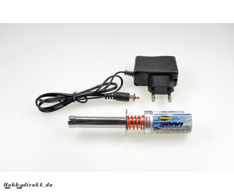 1,2V/2000mAh Glühkerzensteck.-Set/Steck. Carson 905126 500905126