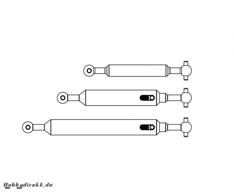 1:14 Antriebswellen-Set (3) 4x4 Ausgl. Carson 907634 500907634