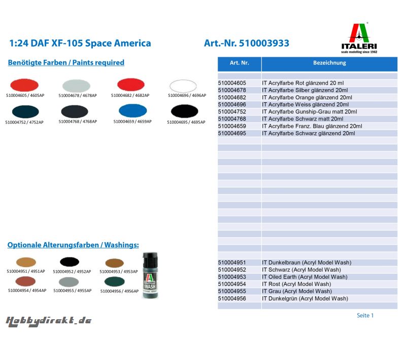 1:24 DAF XF-105 Space America Carson 3933 510003933