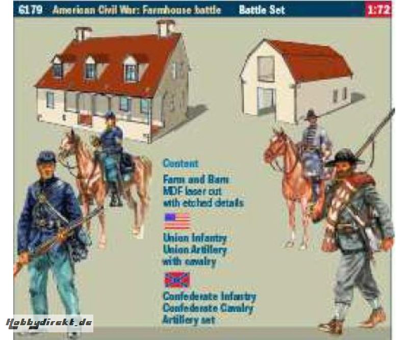 1:72 American Civil War:Farmhouse battle Carson 6179 510006179