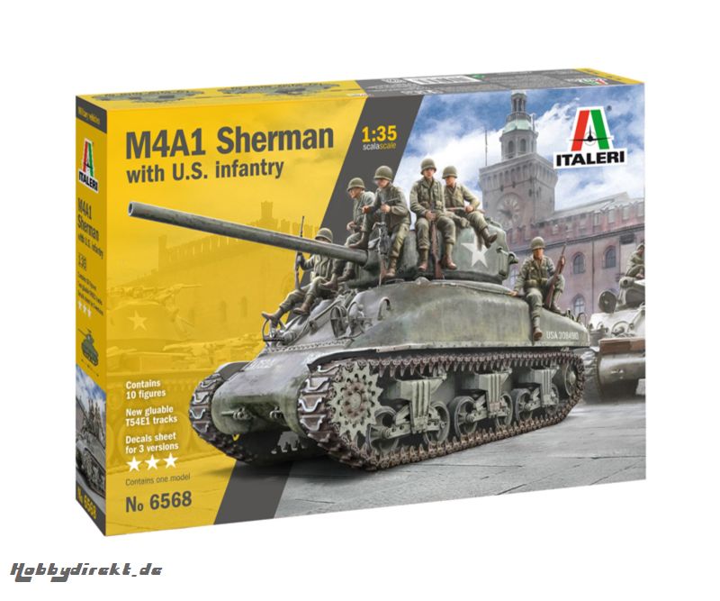 1:35 M4A1 Sherman with U.S. Infantry Carson 6568 510006568