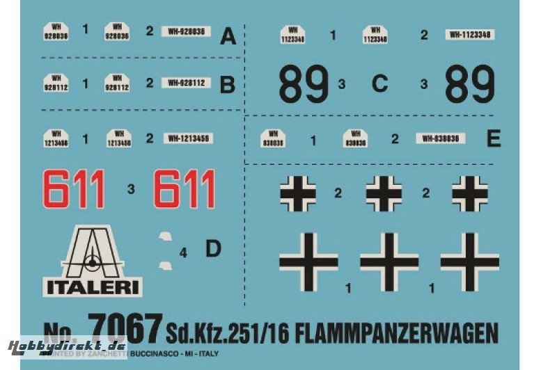 1:72 Sd. KFZ. 251/16 Flammpanzerwagen Carson 7067 510007067