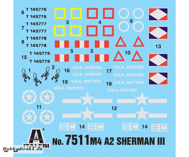 1:72 M4A2 Sherman III Carson 107511 510107511