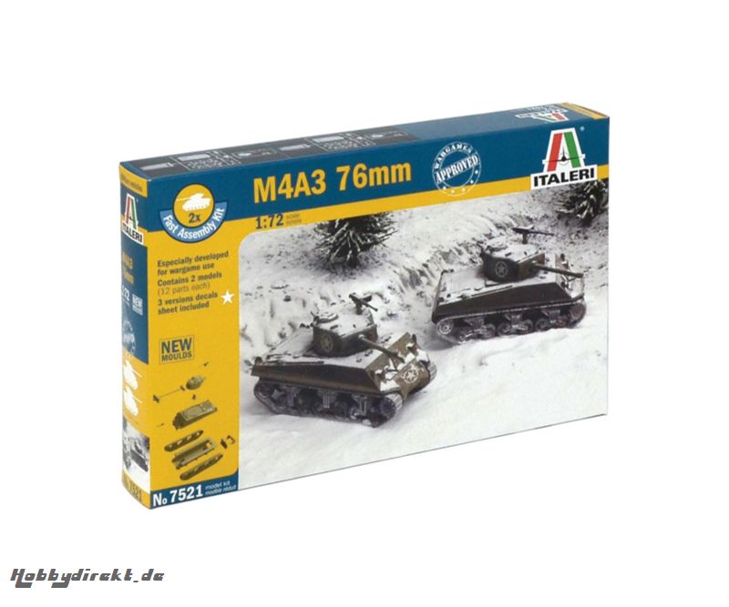 1:72 M4A3 76mm (Fast Ass. Kit) 2 Modelle Carson 107521 510107521