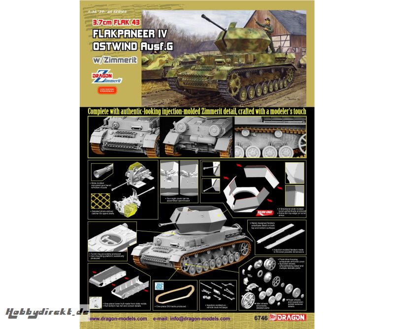 1:35 Flakpanzer IV Ostwind Ausf.G w/Zim. Carson 6746 540006746