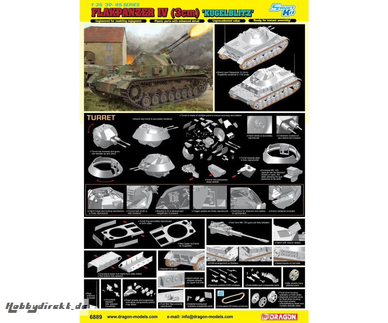 1:35 Flakpanzer IV (3cm) Kugelblitz Carson 6889 540006889