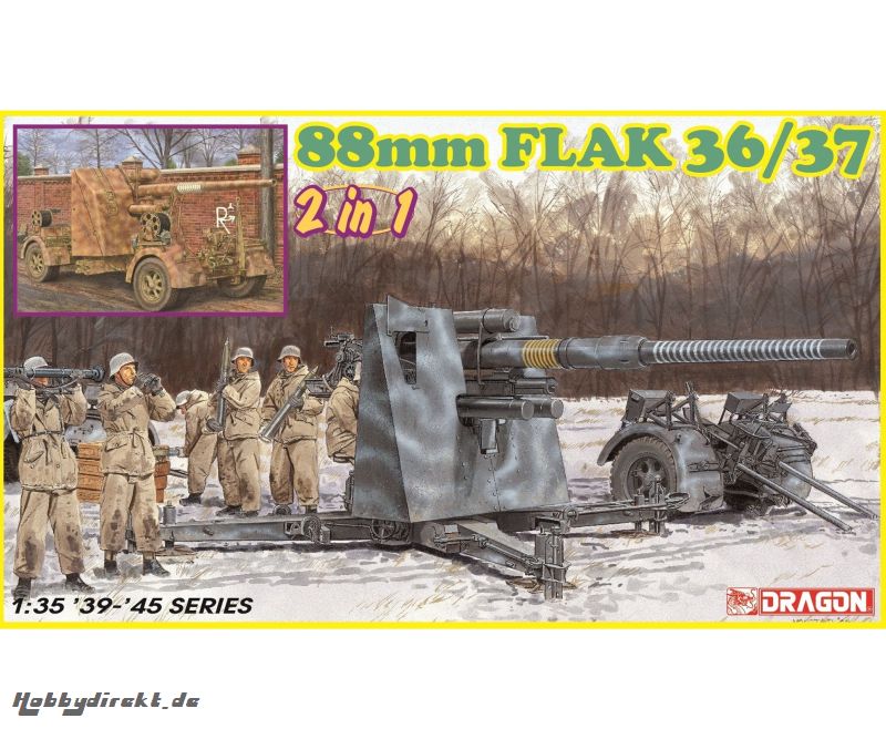 1:35 88mm FlaK 36/37 (1 in 1) Carson 6923 540006923