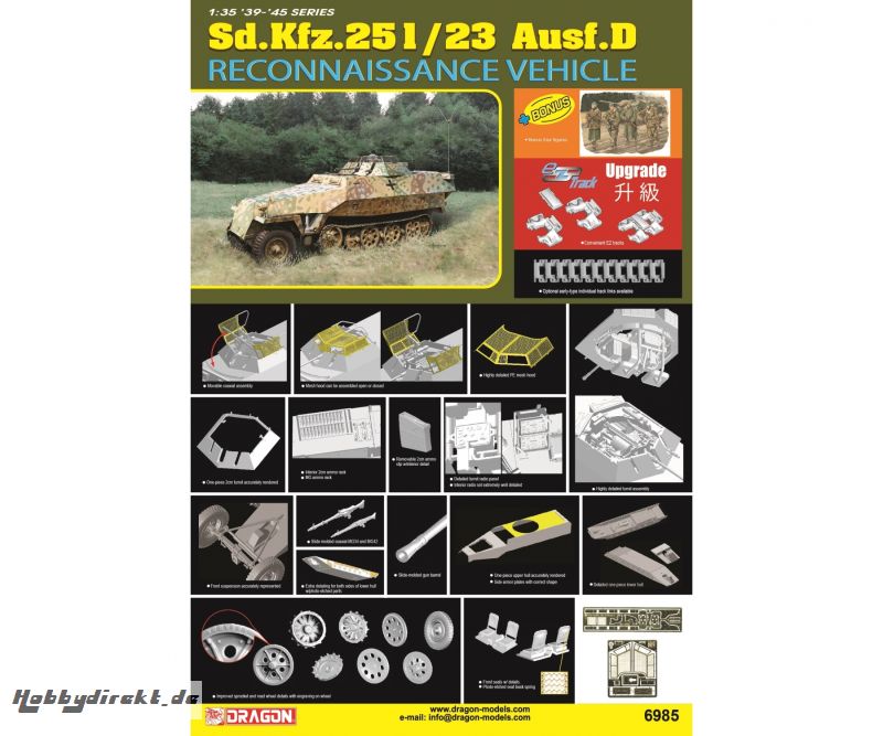 1:35 Sd.Kfz.251/23 Ausf.D Reconnaissance Carson 6985 540006985