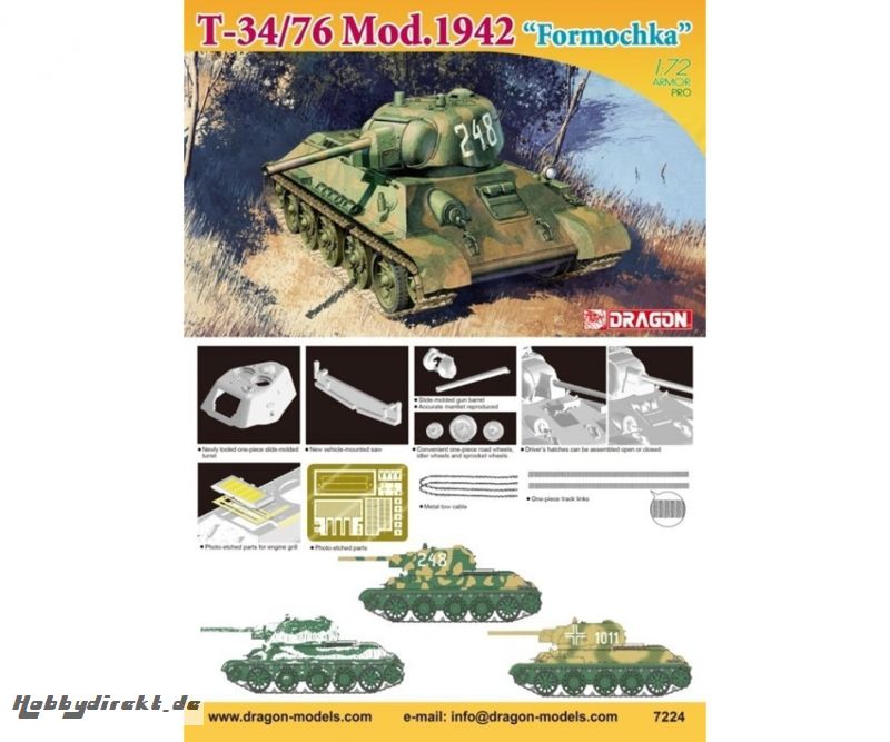 1:72 T-34/76 Mod.1942 Formochka Carson 7224 540007224