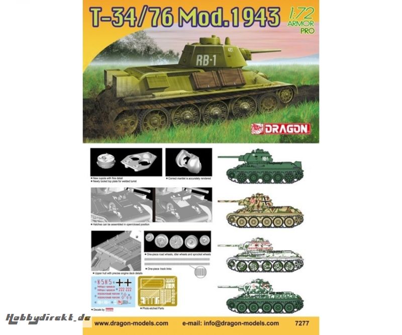 1:72 T-34/76 Mod. 1943 Carson 7277 540007277