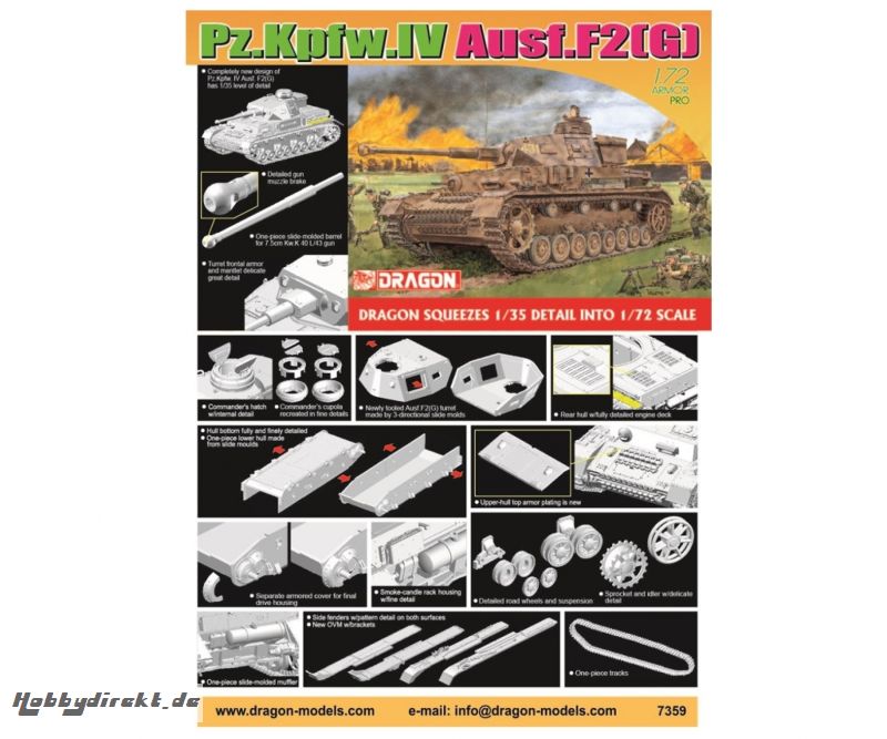 1:72 Pz.Kpfw.IV Ausf. F2 (G) Carson 7359 540007359