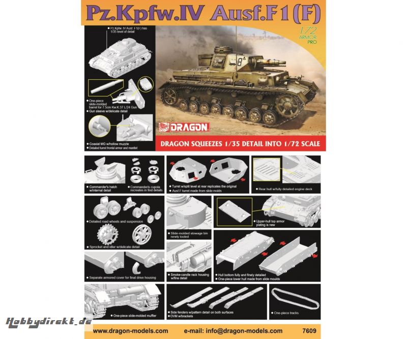 1:72 Pz.Kpfw.IV Ausf.F1(F) Carson 7609 540007609