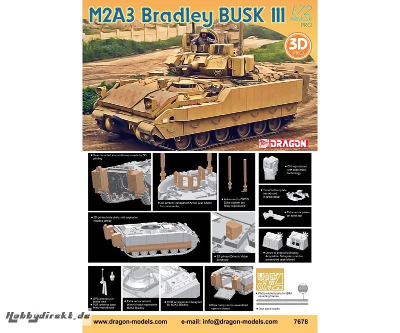 1:72 M2A3 Bradley BUSK III Carson 7678 540007678