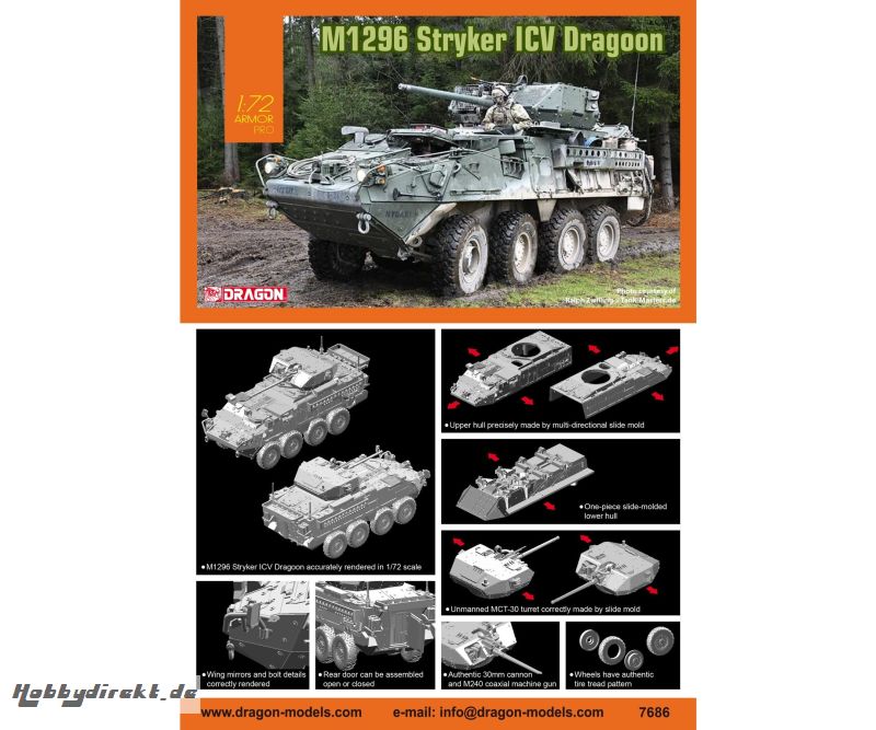 1:72 M1296 Stryker ICV Dragoon Carson 7686 540007686