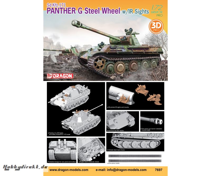 1:72 Panther G Steel Wheel w/IR Sights Carson 7697 540007697