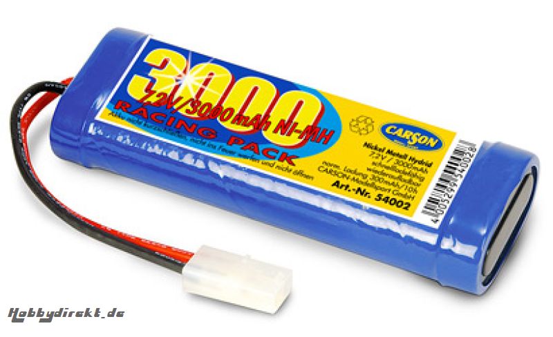 RACING PACK 3000MAH, 7.2V Carson 54002