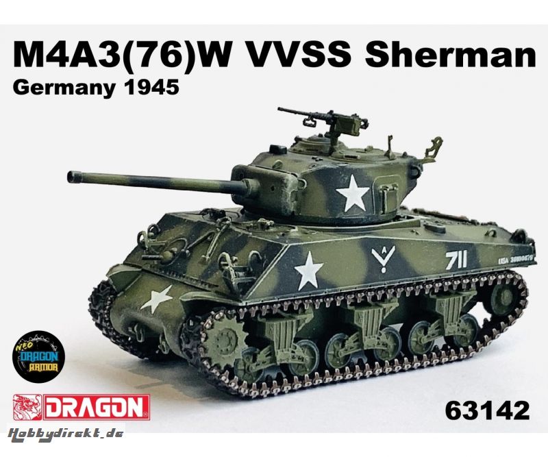 1:72 M4A3(76)W VVSS Sherman Germany 1945 Carson 63142 540063142