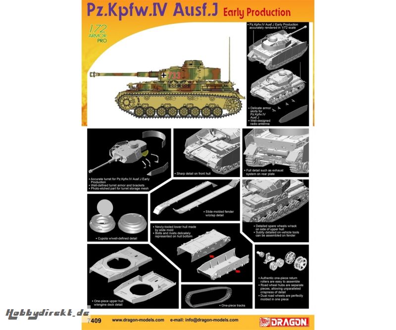 1:72 Pz.Kpfw.IV Ausf.J Early Production Carson 107409 540107409