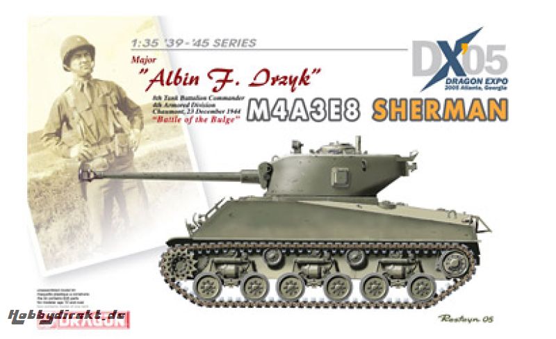 Shermann M4A3E8, 1:35 Carson 776283