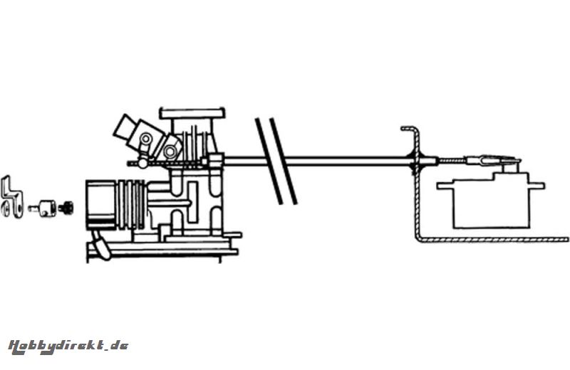 Gaszug-Set DuBro F-DB3105