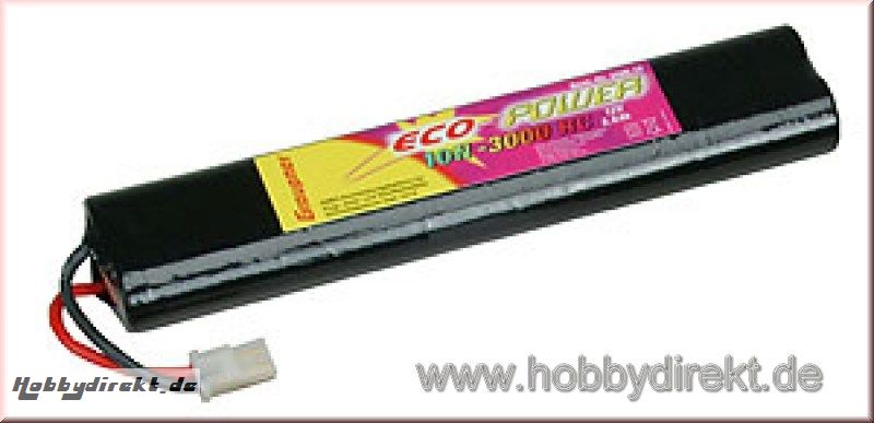 NiMH-Ecopower 12V/3000 mAh G2 Graupner 2596.10