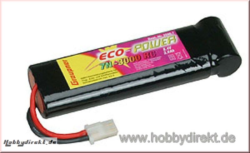 NiMH-Ecopower 8,4V/3000 mAh G2 Graupner 2596.7