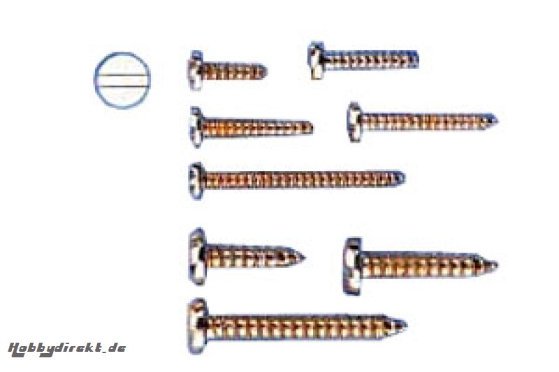 Blechschrauben 2,2/19,0 Schlitz VE20 Graupner 747.19