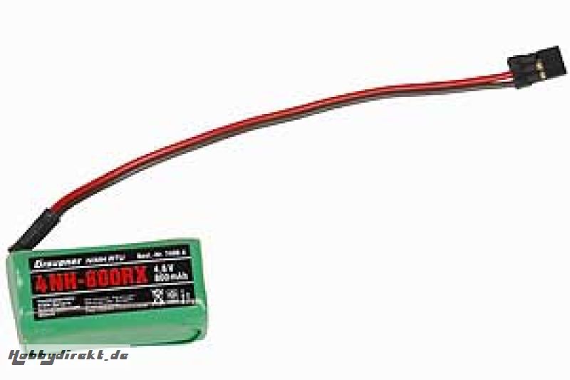 Empfängerakku 4NH-800 RX 4,8V RTU JR-St Graupner 7499.4