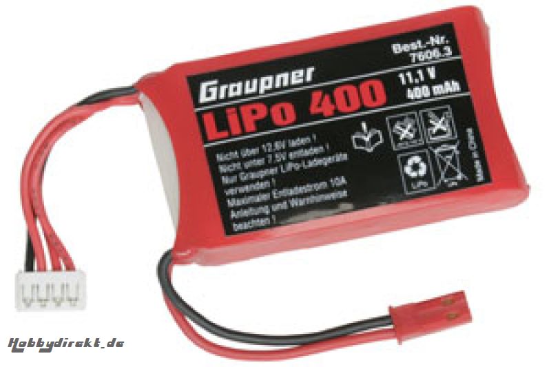 LiPo-Akku 3/400 11,1V BEC Graupner 7606.3