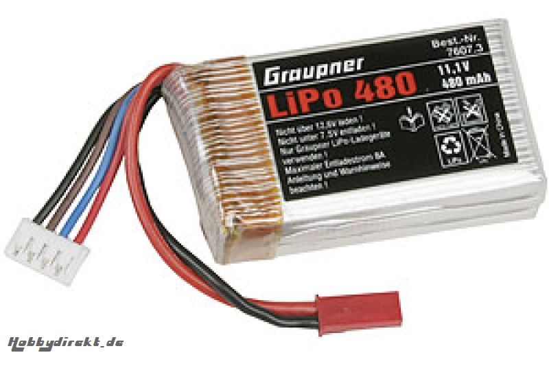 LiPo-Akku 3/480 11,1V BEC Graupner 7607.3