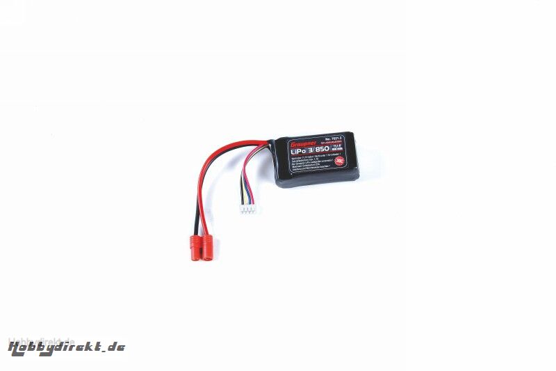 LiPo-battery V-MAXX30C 3/850 1 Graupner 7621.3