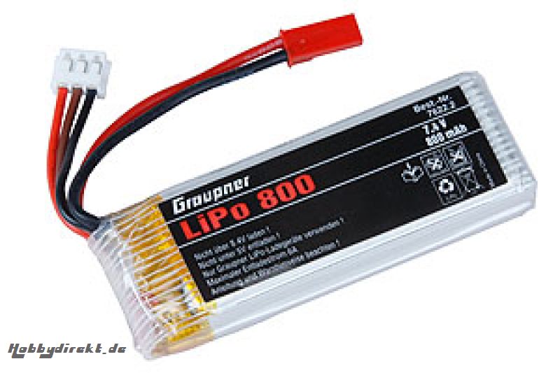 LiPo-Akku 2/800 7,4VBEC Graupner 7622.2