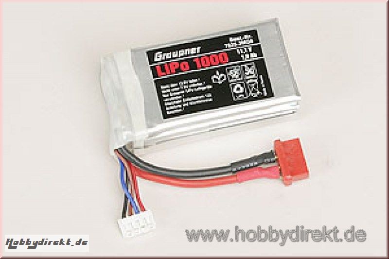 LiPo-Akku 3/1000 11,1V MG6 Graupner 7625.3MG6