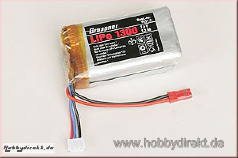 LiPo-Akku 2/1300 7,4V BEC Graupner 7631.2