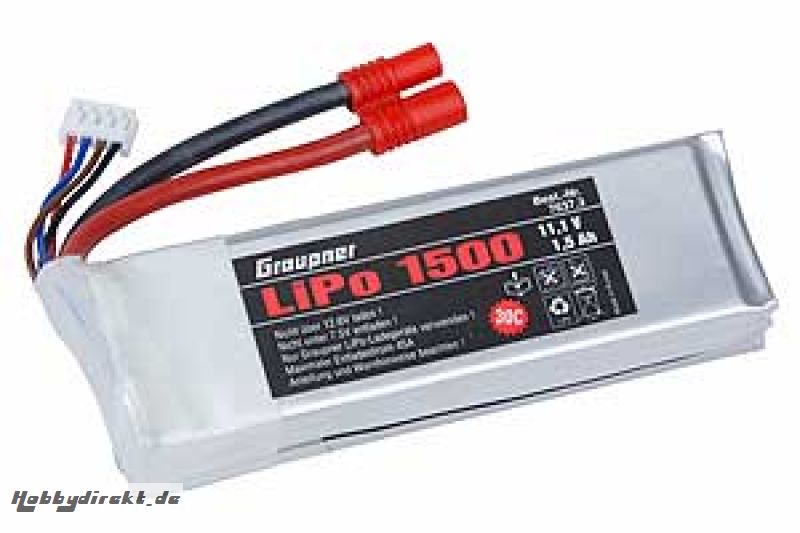 LiPo-Kokam 3/1500 11,1V 30C G Graupner 7637.3